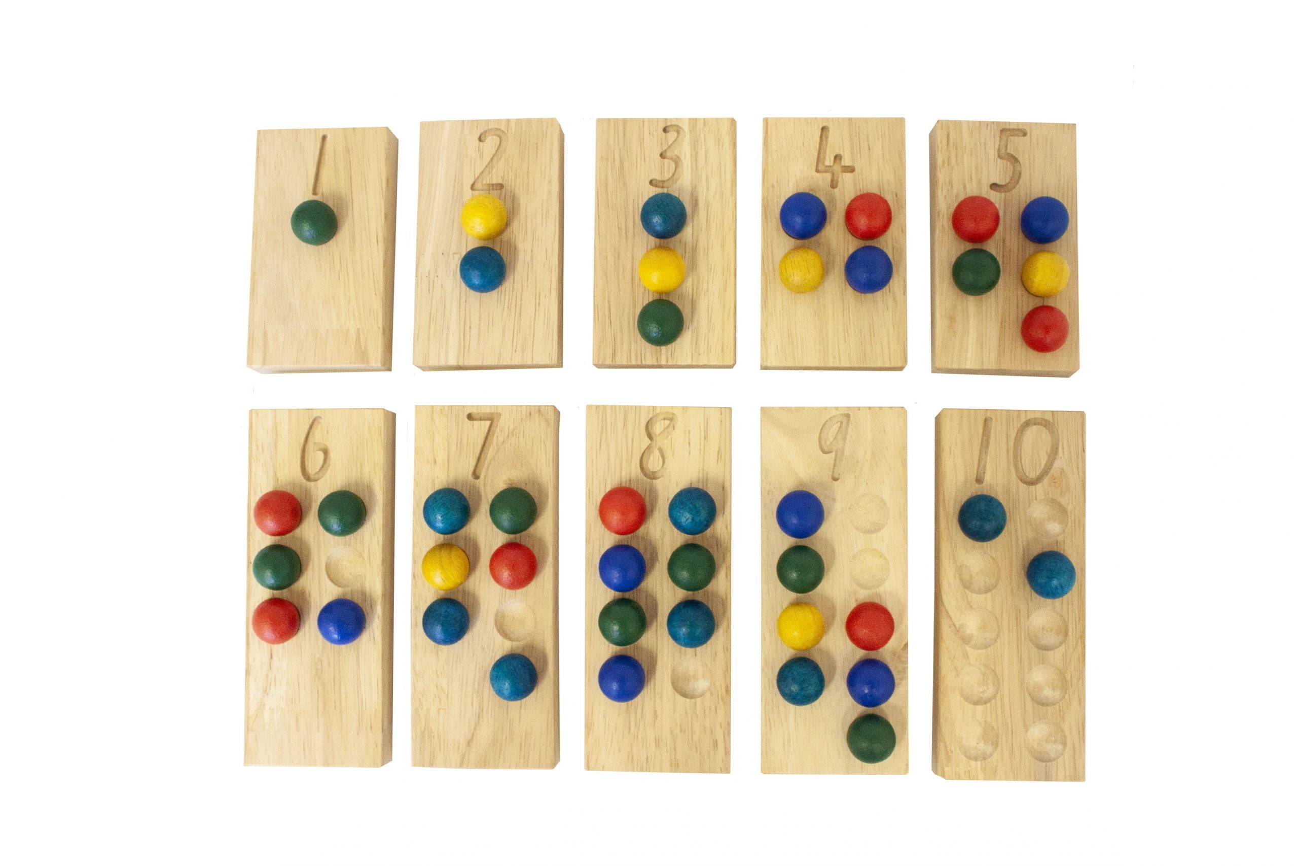 Qtoys Counting and Maths Set with Wooden Balls - Nice Tribe Wooden Educational Toys