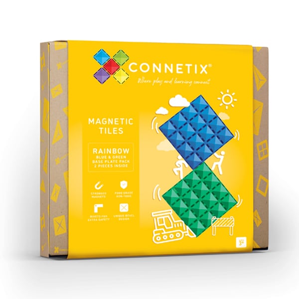 Blocs de construction magnétiques Connetix Tiles 50 Piece Rainbow Transport  Pack