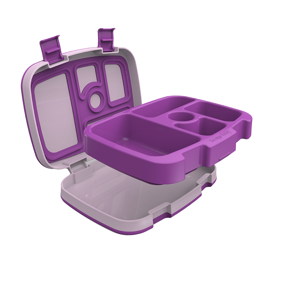 Bentgo Kids Prints Leak-Proof, 5-Compartment Bento-Style Kids Lunch Box -  BPA-Free, Dishwasher Safe, Food-Safe Materials (Lavender Galaxy) 